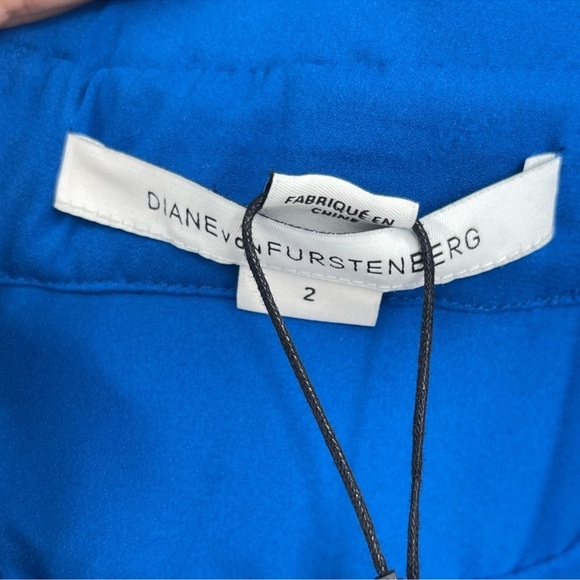 Diane Von Furstenberg Viera DVF Blue Lace V-Neck Dress 2 Nwt - Picture 3 of 15